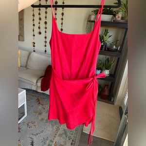 Oh Polly mini dress. Color Red. Size O.